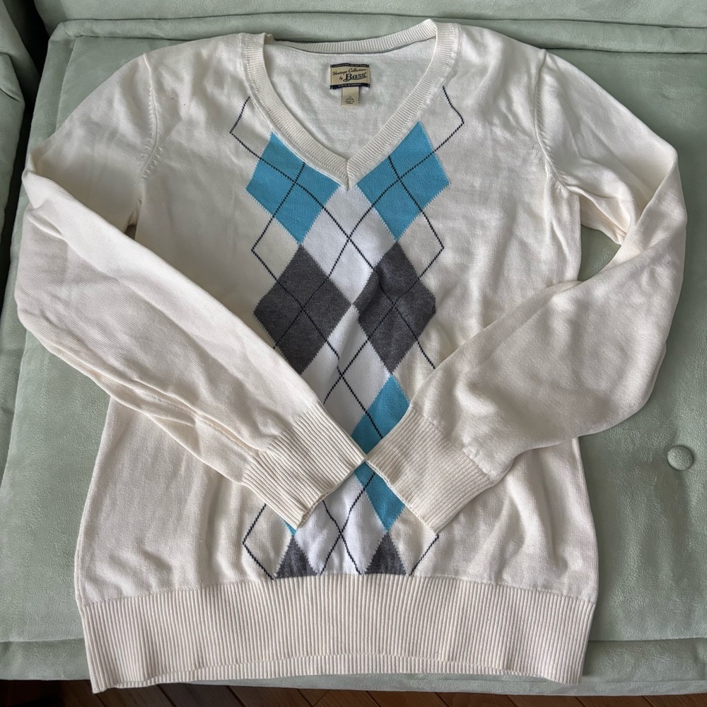 Heritage Collection by Bass Argyle Sweater 100% Cotton
